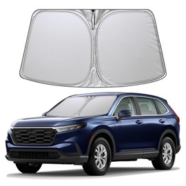 Foldable Sun Shade WODSTA Full Coverage Windshield Sunshade fit for Honda CRV 2023-2025 4-Layer Thickened Windows Visor 240T Polyester Windshield Sun Shade fit for Honda CRV Accessories 2023-2025