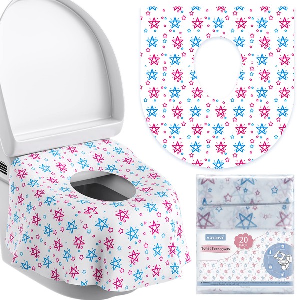 YIHATA 1x20Pcs Disposable Toilet Seat Covers for Kids and Adults,
