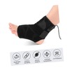 KOMBIUDA Heated Ankle Support Brace Hot Therapy Compression Wrap for