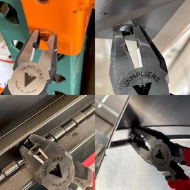 VAMPLIERS 8" Stripped Screw Extractor Linesman Pliers + Tool Pouch. Made in Japan. Professional Grade Heavy Duty Combination Pliers, Stripped Screw Removal Tool.