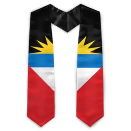 OnePlum Graduation Stole Class of 2025, Antigua and Barbuda Flag Graduation Sash Unisex Adult 72" Long for Study Abroad International Students