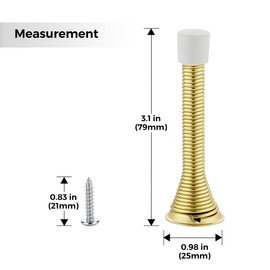 Ravinte Door Stoppers, 36 Pack Gold Spring Door Stops with Rubber Bumper, Door Stoppers for Bottom of Door