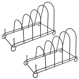 Artliving 5-Tier Metal Scrollwork Dish Rack Plate Rack Display Stand Holder Cabinet Organizer Set of 2