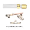 Beduan 5/32" Tube ID Brass Compression Fitting, Insert Tube Support