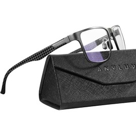 ANYLUV Reading-Glasses-Men Mens Reading Glasses: Blue Light Reader Glasses Carbon Fiber Computer Screen Blocking
