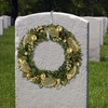2 Pcs Christmas Headstone Wreath Hanger- Fit 6"-11" Adjustable Cemetery