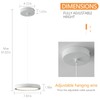 zhllmq Modern Pendant Lights Kitchen Island LED 6000K Dimmable Hanging