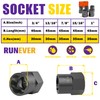 5PCS Bolt Extractor Kit Heavy Duty, 1/2" Drive Impact Lug
