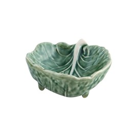 Bordallo Pinheiro Cabbage Leaf 3" Green Bowl, Set of 6
