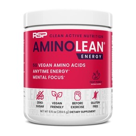 AminoLean Energy Powder - Clean Caffeine from Natural Green Tea, Pre Workout & Anytime Energy, Vegan, Zero Sugar - Flavour: Fruit Punch