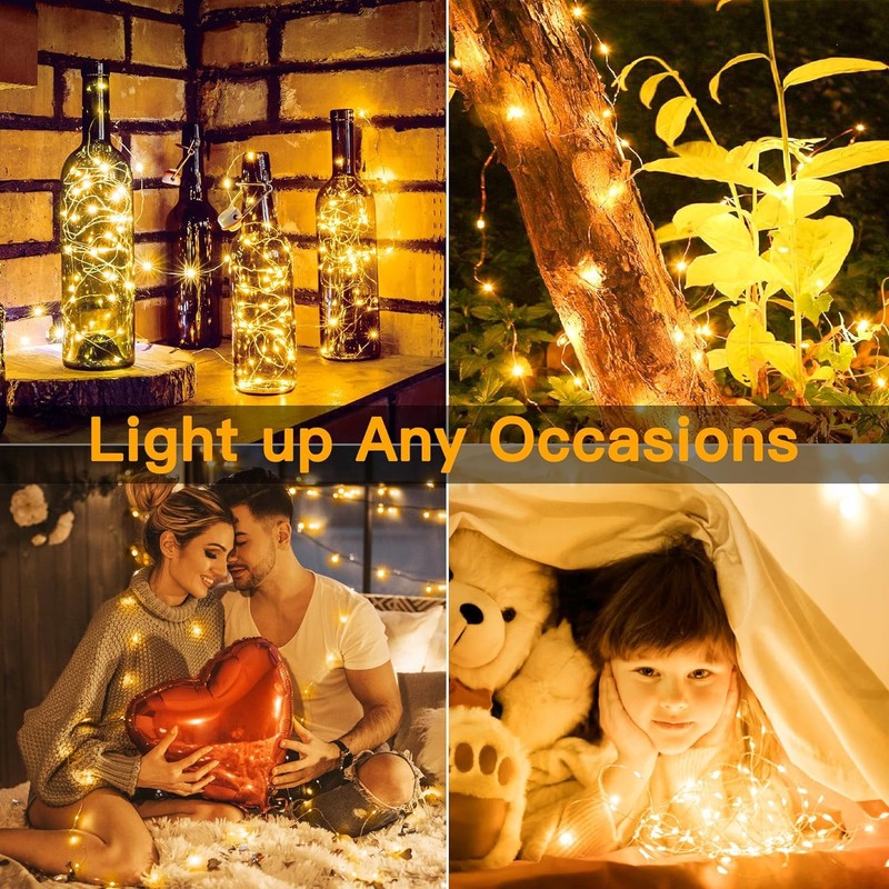 6 Pack Fairy Lights Battery Operated 7ft 20 LED Mini