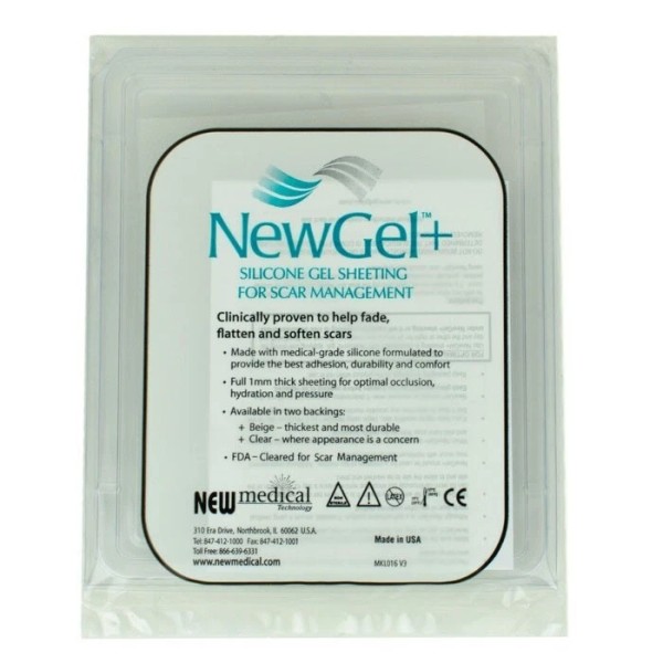NewGel+ Advanced Clear Silicone Scar Treatment Sheets 1 x 6"