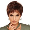 AUBWIG Short Wig Pixie Cut Charming Style Fluffy Wig Reddish
