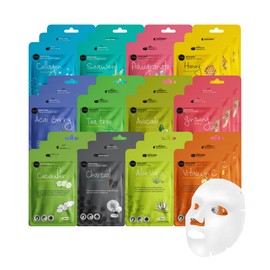 3 juegos de 36 mascarillas faciales de colágeno Celavi (12 hojas) para el cuidado de la piel coreano clásico  aclara, hidrata, refuerza la piel...    
