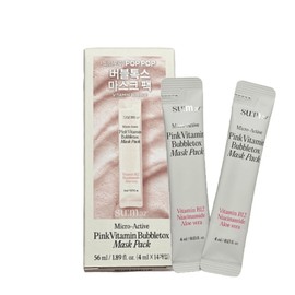 sumsum37do 숨37 마이크로액티브 핑크 비타민 버블톡스 마스크 4ml 14개 su:m37 Microactive Pink Vitamin Bubble Tox Mask 4ml 14 pcs [Bubble Tox Mask 4ml 14 pieces]