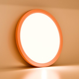LQWELL® LED Ceiling Light, IP44 Waterproof Round, Flat, Modern, Simple, Thin Light for the Living Room, Bathroom, Bedroom, Kitchen, Balcony, Cellar, Office, 18 W, 3000 K, 1600 LM, 220 x 24 mm