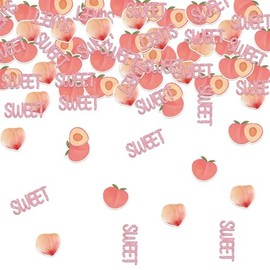 200Pcs Peach Confetti Peach Pink Party Decorations Peach Paper Confetti Glitter Baby Shower Pink Table Confetti Decorations for Girls Birthday Bridal Shower Wedding Supplies Decor