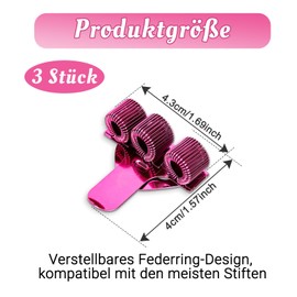 GADITIEK Nurse Accessories Stainless Steel Pen Holder, Nurse Accessories Clip for Tunic Care Accessories for Doctor and Nurse Uniform Notebook Holder (Rose Red)