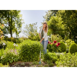 Gardena combisystem Cultivator Rake: Practical 2-in-1 Garden Tool, Turquoise Black, One Size, High-Quality Materials (03165-20)