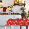 2 Pack Christmas Tablecloths Plastic Rectangle Table Covers,137*274cm Gold and