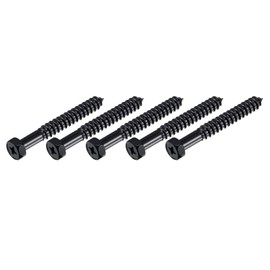 METALLIXITY Hex Lag Screws (5/16" x 2-1/2") 5Pcs, Carbon Steel Phillips Self-Tapping Wood Bolts - for Household Applications