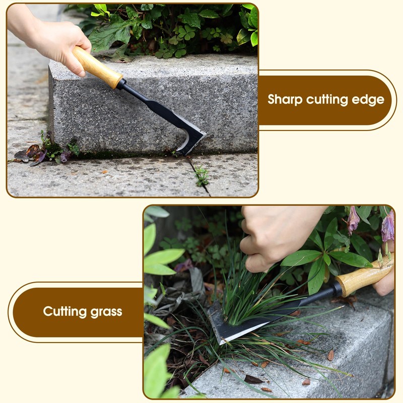 Crack Weeder Puller Tool Long Handle, Adjustable Crevice Weeding Remover
