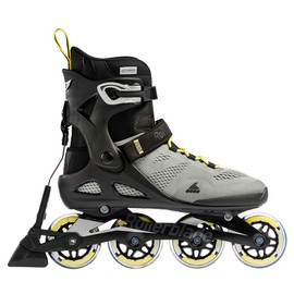 Rollerblade Macroblade 80 ABT Men's Adult Fitness Inline Skate, Silver/Neon Yellow, Performance Inline Skates
