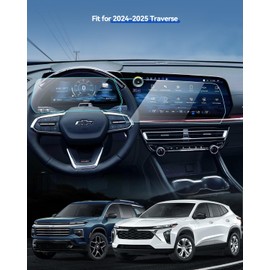 LANTU 4PCS Car Screen Protector for 2024 2025 Traverse (LS/LT/Z71/RS/High Country) Navigation& Dashboard Nano Touchscreen Protector Film HD Clear Bubble Free 17.7"+11''