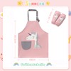 SUNNEKO Cooking Apron Children's Aprons Child with Pocket Waterproof Boys