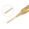 sourcing map 10Pcs 0.6mm Titanium Coat Carbide End Mill Engraving