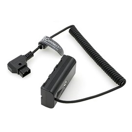 AConnect NP-F550 Dummy Battery to D-tap Power Coiled Cable for NP-F550 F770 F570 F970 Atomos Ninja V Monitor SmallHD Monitor