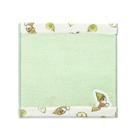 mofusand La France Towel Handkerchief, Green, Cat, Cute Gauze Pile, 43-0080070, Approx. 9.4 x 9.4 inches (24 x 24 cm)