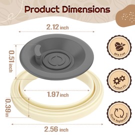 54mm Silicone Steam Ring and Espresso Backflush Cleaning Disc Set Compatible with Breville 8 Series Espresso Machine