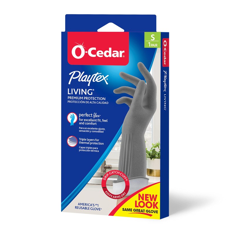 Playtex Living Reuseable Rubber Cleaning Gloves (Small, 1 Pack), Premium