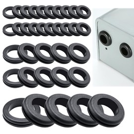 35 Pcs Black Rubber Grommets Rubber Hole Grommet Cable Grommet Rubber Seal Ring Rubber Seal Kit Rubber Grommets for Wiring