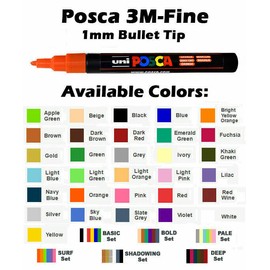 POSCA Uni Posca PC3M.33 Water-Based Paint Marker, Fine Point, Blue