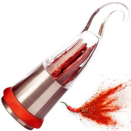 1aTTack Chilli Mill Spice Slicer with Stainless Steel Cutting- Cuts even other coarse herbs - in the shape of A Chilli (Pack of 1)