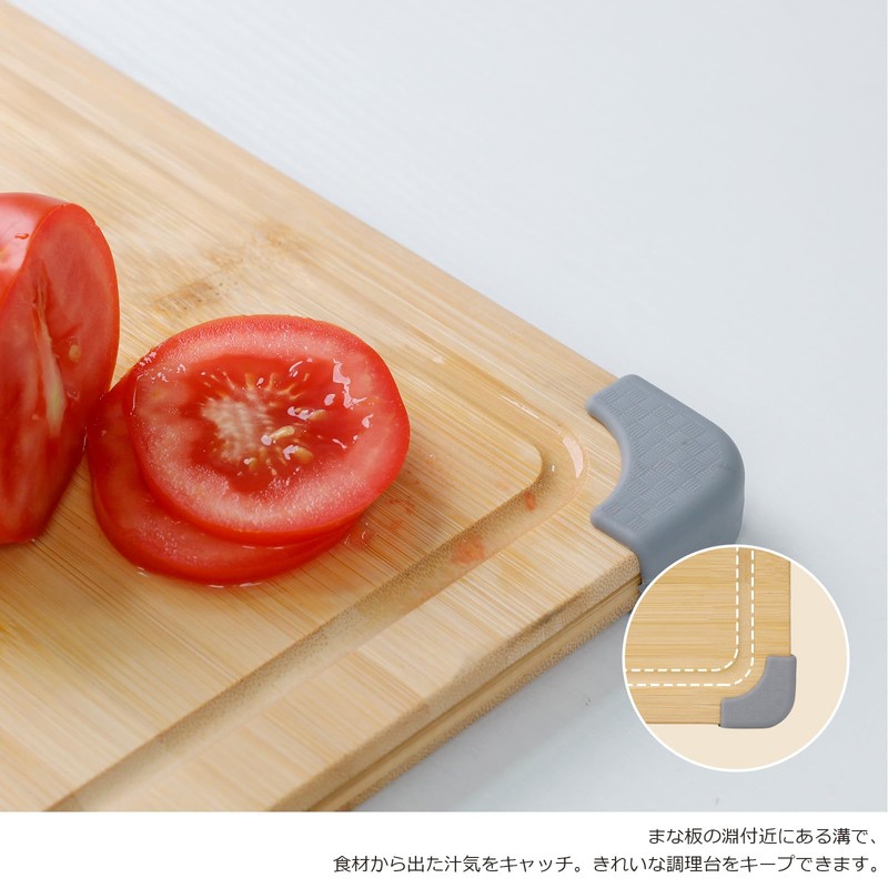 Takemi TM-CB1S Bamboo Cutting Board, Antibacterial, Anti-Slip, 1.3 x 1.0