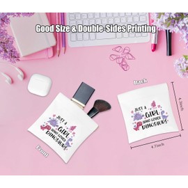 URMISU Dinosaur Lover Cosmetic Bag with Mirror Small Makeup Bag for Purse, Portable Cosmetic Pouch Travel Toiletry Bag Organizer, Friendship Gifts for Women Best Friend Birthday Gifts, 04