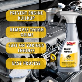 SONAX Engine Cleaner | Powerful Engine Degreaser for Oil & Grease Removal | Safe on Metal, Plastic & Rubber | Phosphate & Solvent-Free Formula | Deep-Cleaning for Hard-to-Reach Areas | 543200 | 500 ml