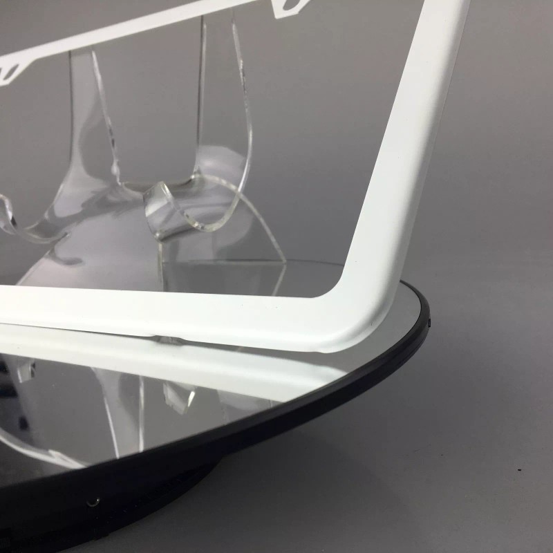 MotorVehicleParts Powder Coated Flat White Slim 2 Hole Stainless Steel
