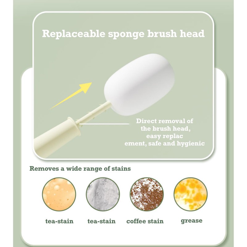 GCFTIFF 3 in 1 Multipurpose Bottle Cleaning Brush, 3 Pieces