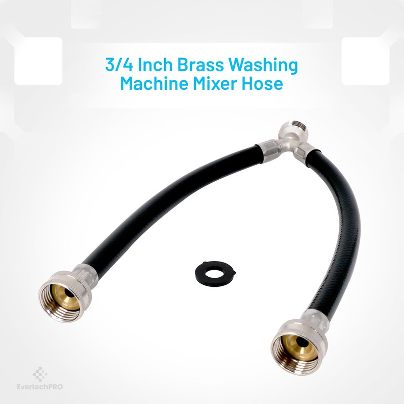 PLB83661204 EvertechPRO Washing Machine Hoses - 12 Inch Y Mixer