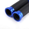 Keenso 7/8" Motorcycle Handlebar Grips, CNC Aluminum Rubber Hand Grips,