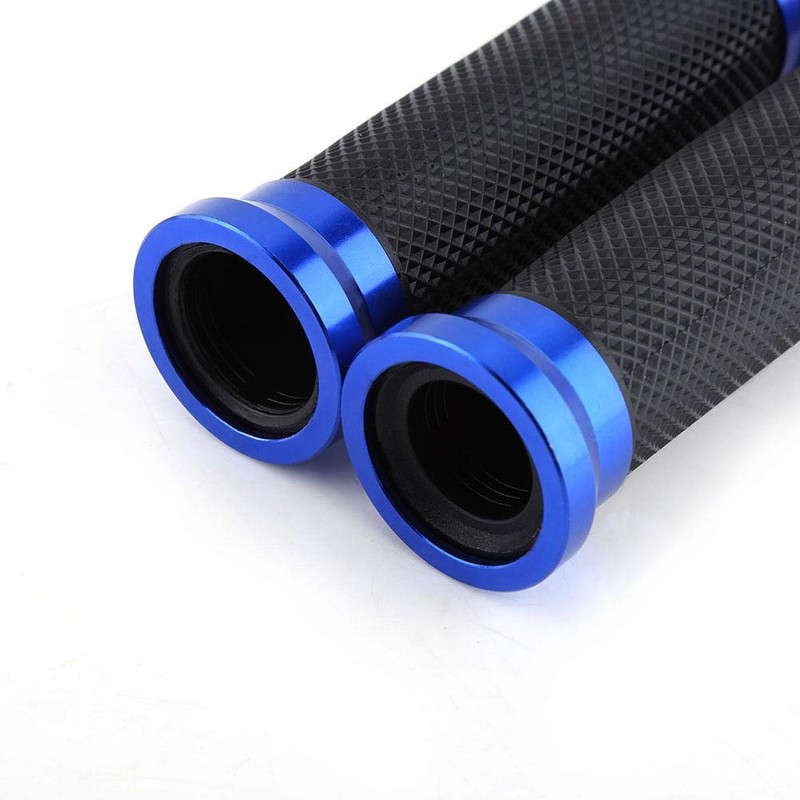 Keenso 7/8" Motorcycle Handlebar Grips, CNC Aluminum Rubber Hand Grips,