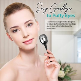 Ice Globes for Facials | Unbreakable Steel Cooling Roller | Cryo Sticks | Massager for Face, Neck & Eyes | Skin Care for Dark Circles, Puffiness, Wrinkles, Stainless Steel Beauty Tools for Women & Girls | Spa Globe & Gua Sha Set | Lymphatic Drainage (Bla