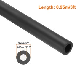 sourcing map Pipe Insulation Foam Tube 15mm ID x 25mm OD 0.95m Foam Tubing Heat Insulated Pipe for AC Unit Handle Grip Water Pipe Freeze Protection - 1" x 9/16"/Black