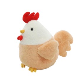 Colcolo Stuffed Animals Realistic Soft Chicken Cute Hen Plush Toy Soft Sleeping Plush Animal Toy for Office Couch Bedroom Decoration, Random colors shipped (Pink or Light Brown or Purple)
