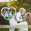 Sterling Silver Owl Necklace Mother Daughter Owl Lover Bird Pendant