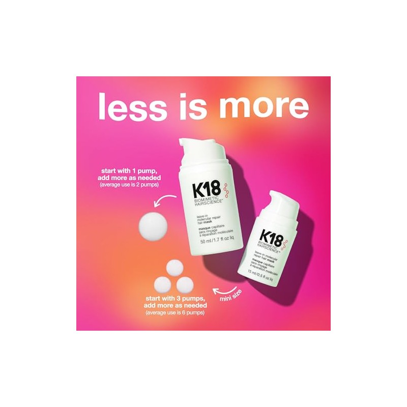 K18 Hair - Mascarilla capilar reparadora molecular Leave-In, máscara unisex,